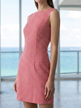 NEW! REVOLVE Australia SHOWPO Lena red white gingham mini dress US 4